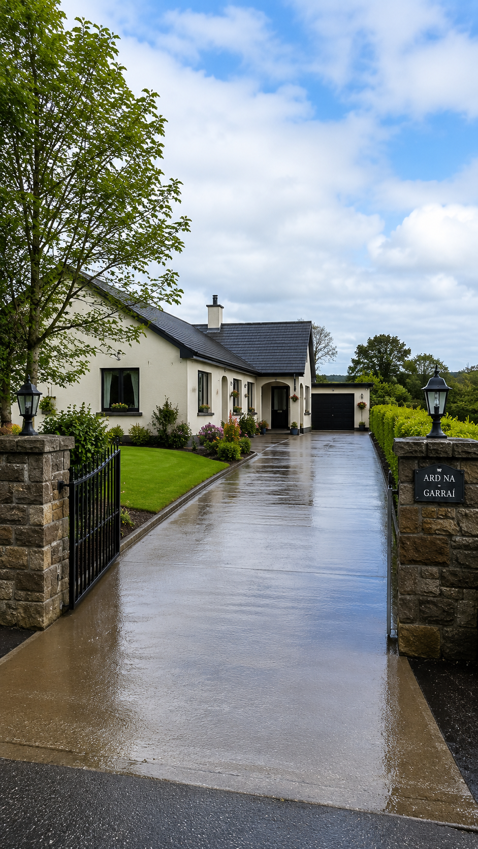 Power washing a driveway in Carlow